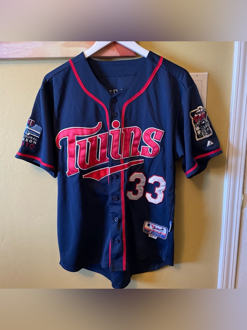 Minnesota Twins Majestic Jersey Mens Size 48 Justin Morneau 2010 Inaugural